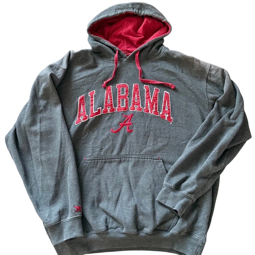 Pressbox Alabama Crimson Tide Hoodie Women XL Gray Red Spellout College Football